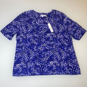 NWT Chico’s 100% cotton Dot everyday button sleeve tee